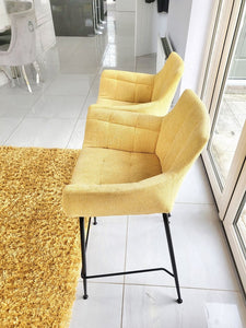 Golden yellow bar stools x 2