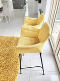 Golden yellow bar stools x 2