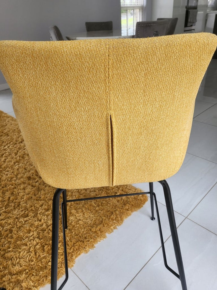 Golden yellow bar stools x 2