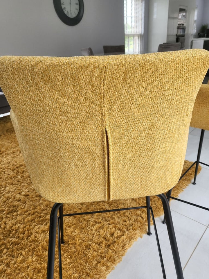 Golden yellow bar stools x 2